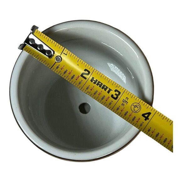 Vtg Price Imports Japan Ceramic Planter Girl Dandelion Flowers Boy Bird Gold Rim - Picture 6 of 7